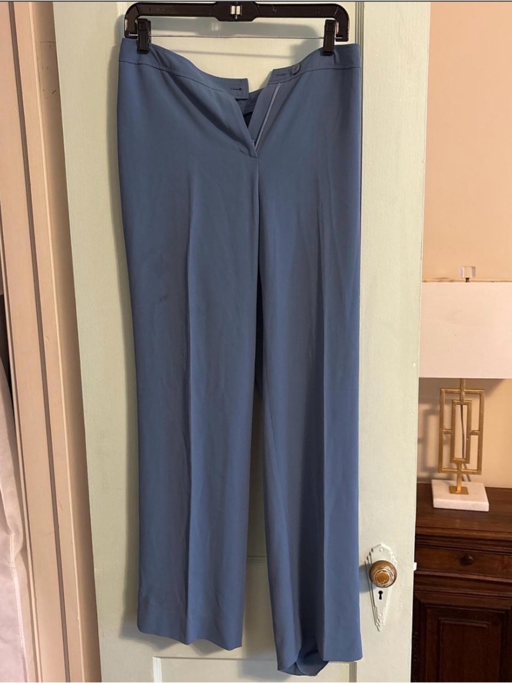 Luisa Spagnoli Dusty Blue Wide-Leg Trousers